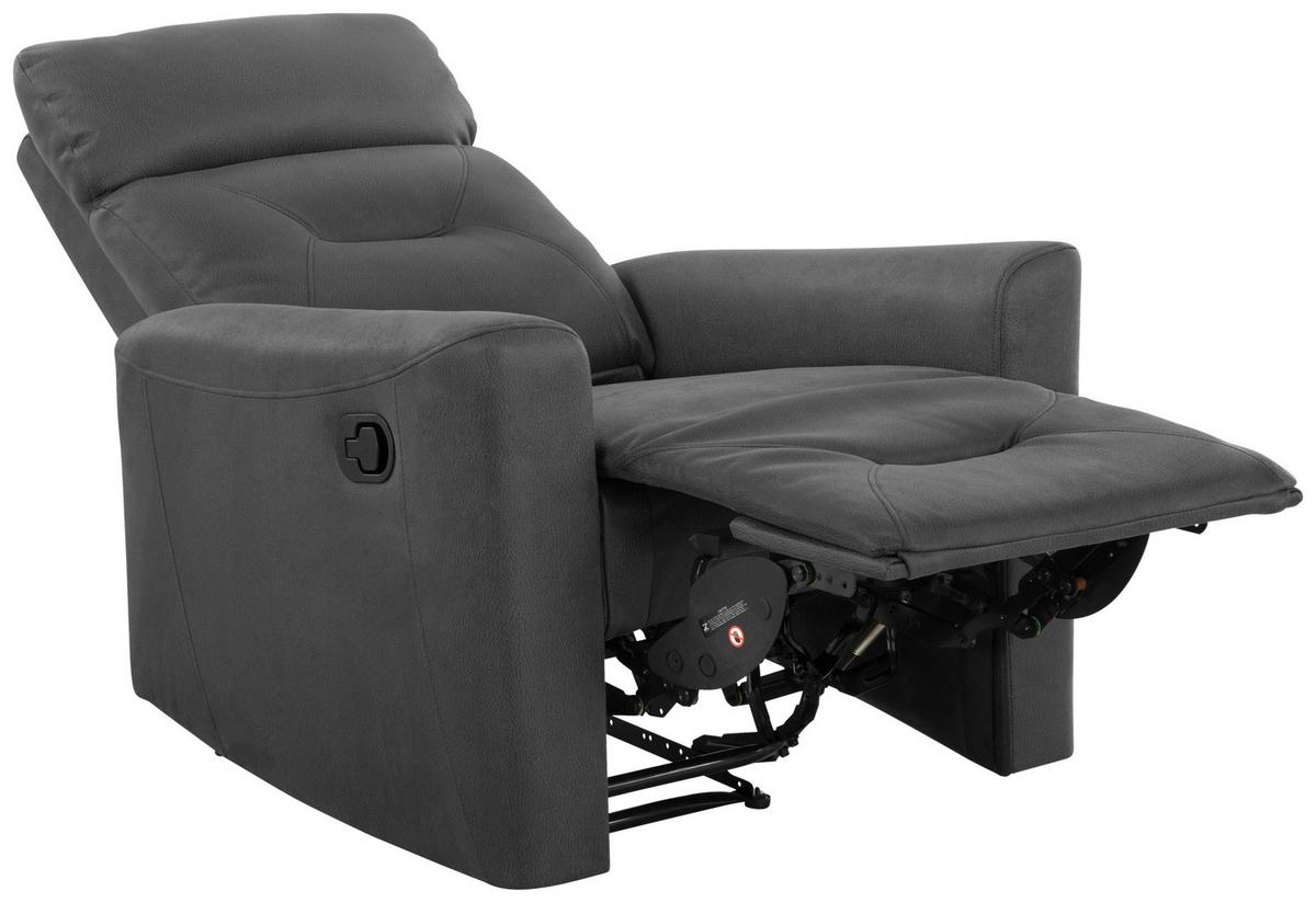 Počivalnik Aureli, Črna - siva/črna, Basics, kovina/tekstil (82/102,5/92,5cm) - Livetastic