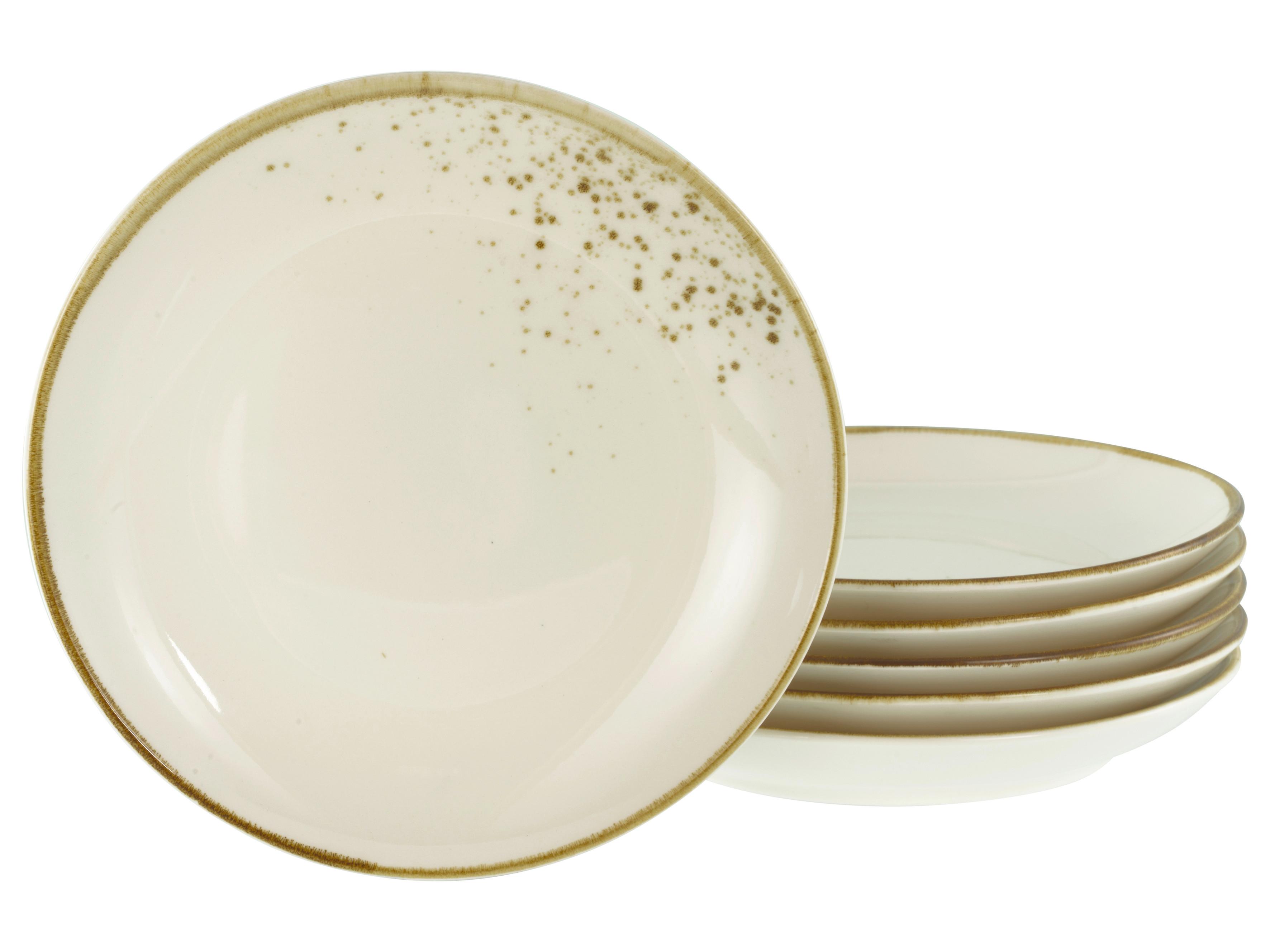 Set Desertnih Krožnikov Nature Collection, 6-Delni - krem barve, Basics, keramika (21cm) - Creatable