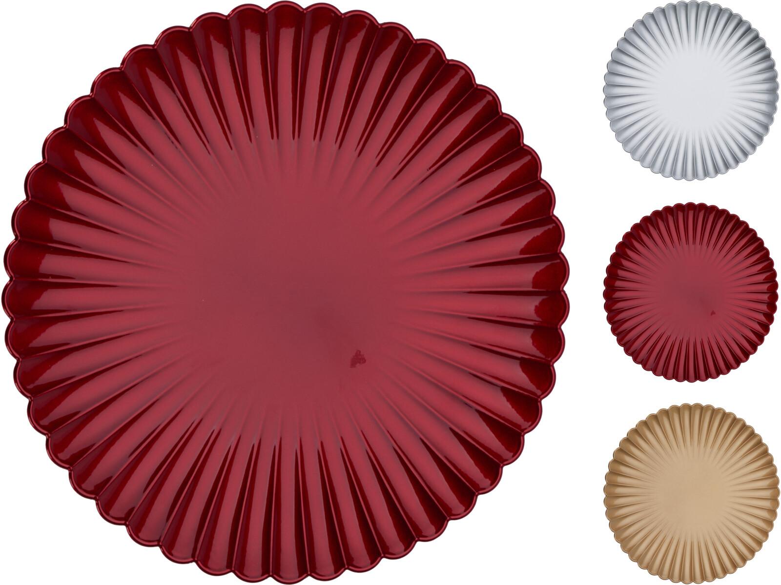 Suport de farfurie cca. 33 cm Amarili I - argintiu/auriu, Basics, plastic (33cm)