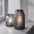 Windlicht Finja Ø/h ca. 14,3/24 cm - Dunkelgrau, MODERN, Glas (14,3/24cm) - Mömax modern living