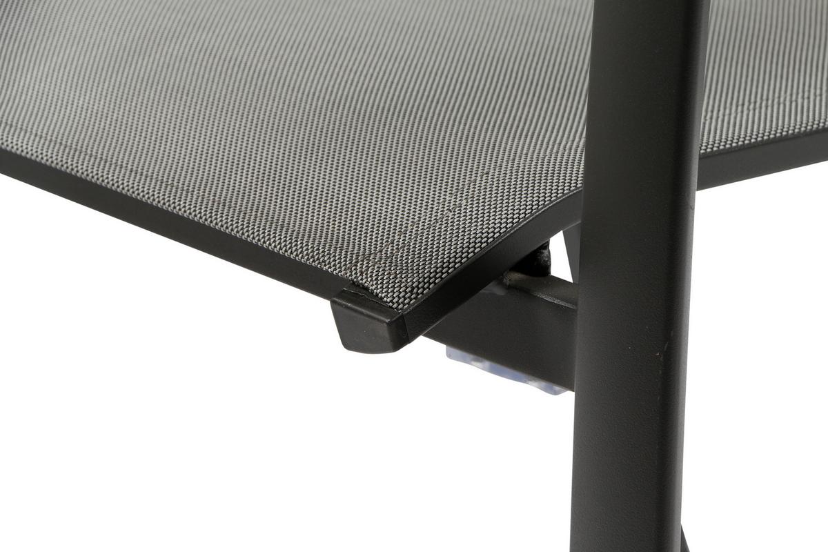Loungegarnitur 5-tlg Velia aus Metall - Anthrazit/Schwarz, KONVENTIONELL, Keramik/Textil - Gardenson