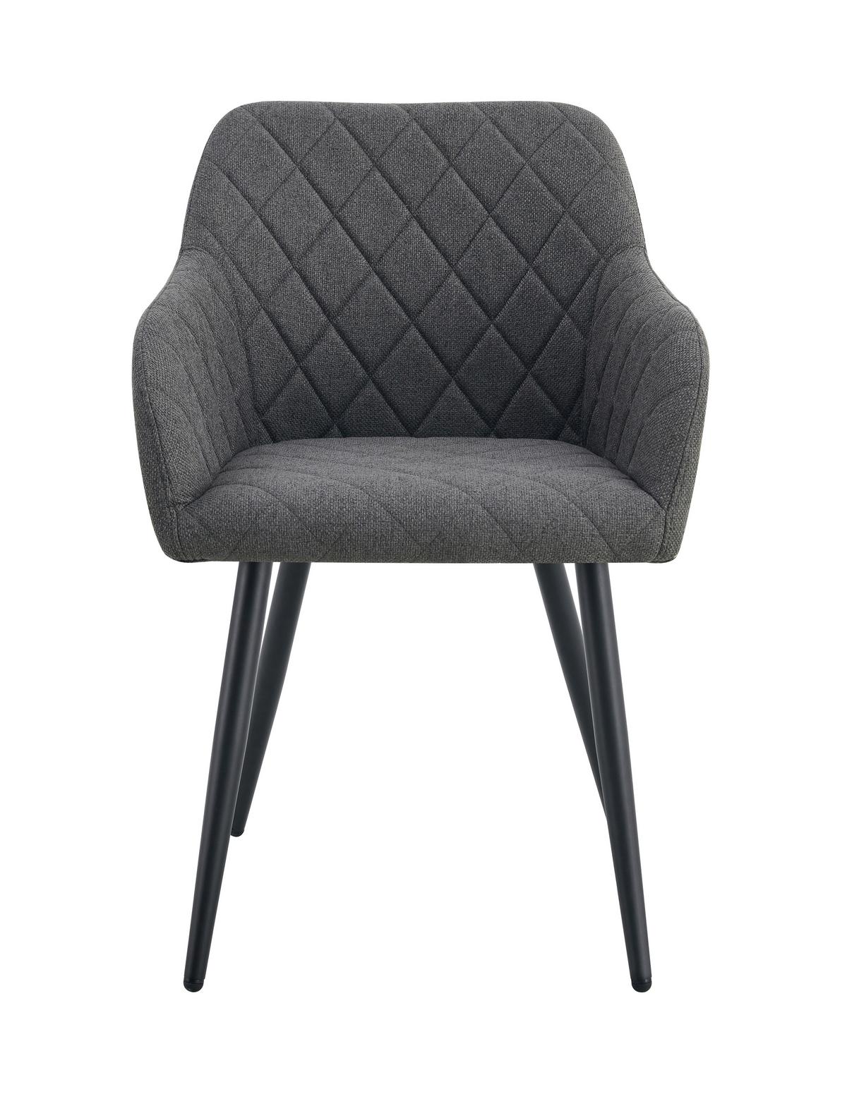 Set Stolov Lea, Antracit, 2 Kos - črna/antracit, Moderno, kovina/tekstil (56/83/60cm) - MID.YOU