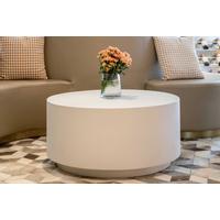 Loungetisch Rome Weiß - Weiß, KONVENTIONELL, Stein (86/41cm) - Gardenson