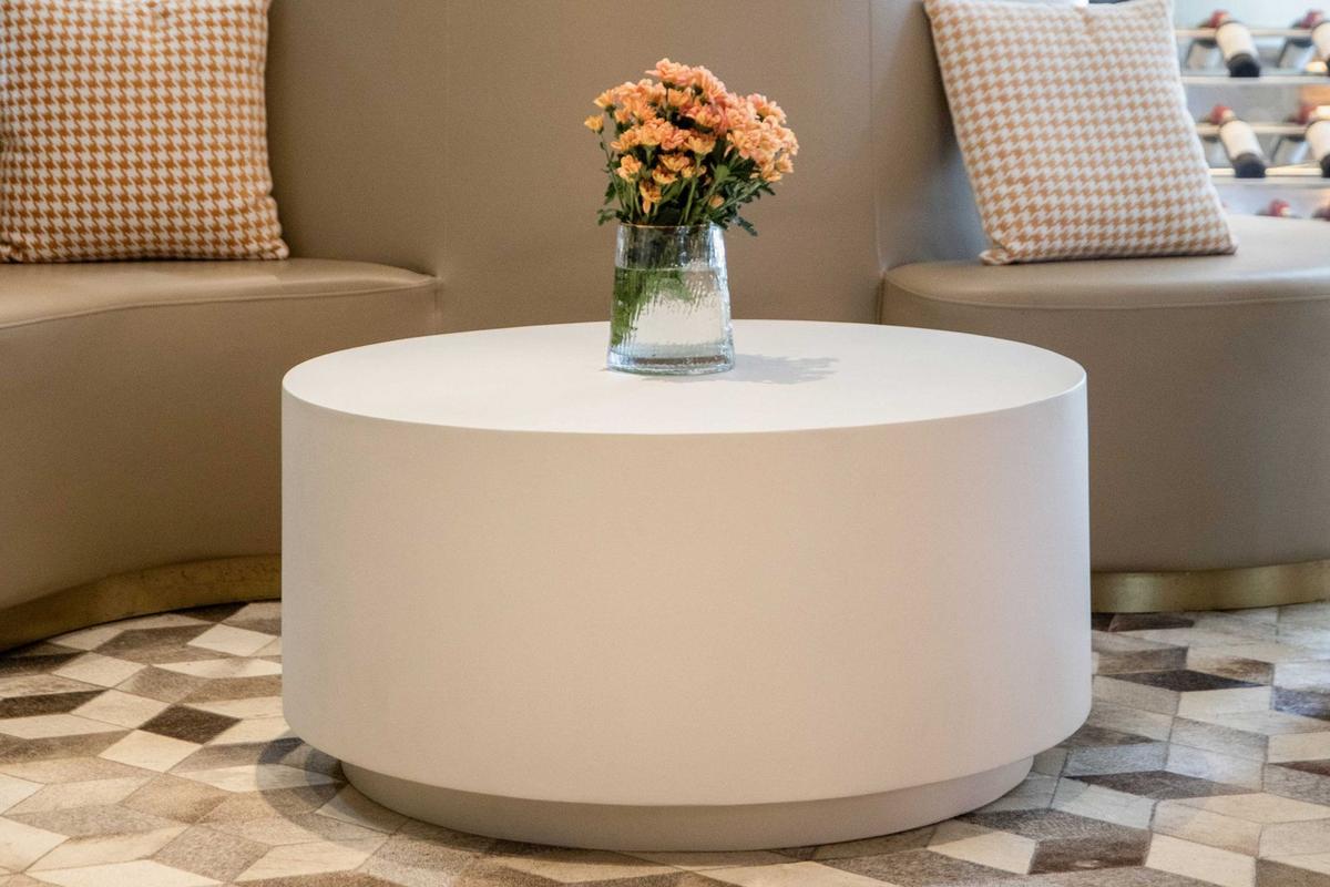 Loungetisch Rome Weiß - Weiß, KONVENTIONELL, Stein (86/41cm) - Gardenson