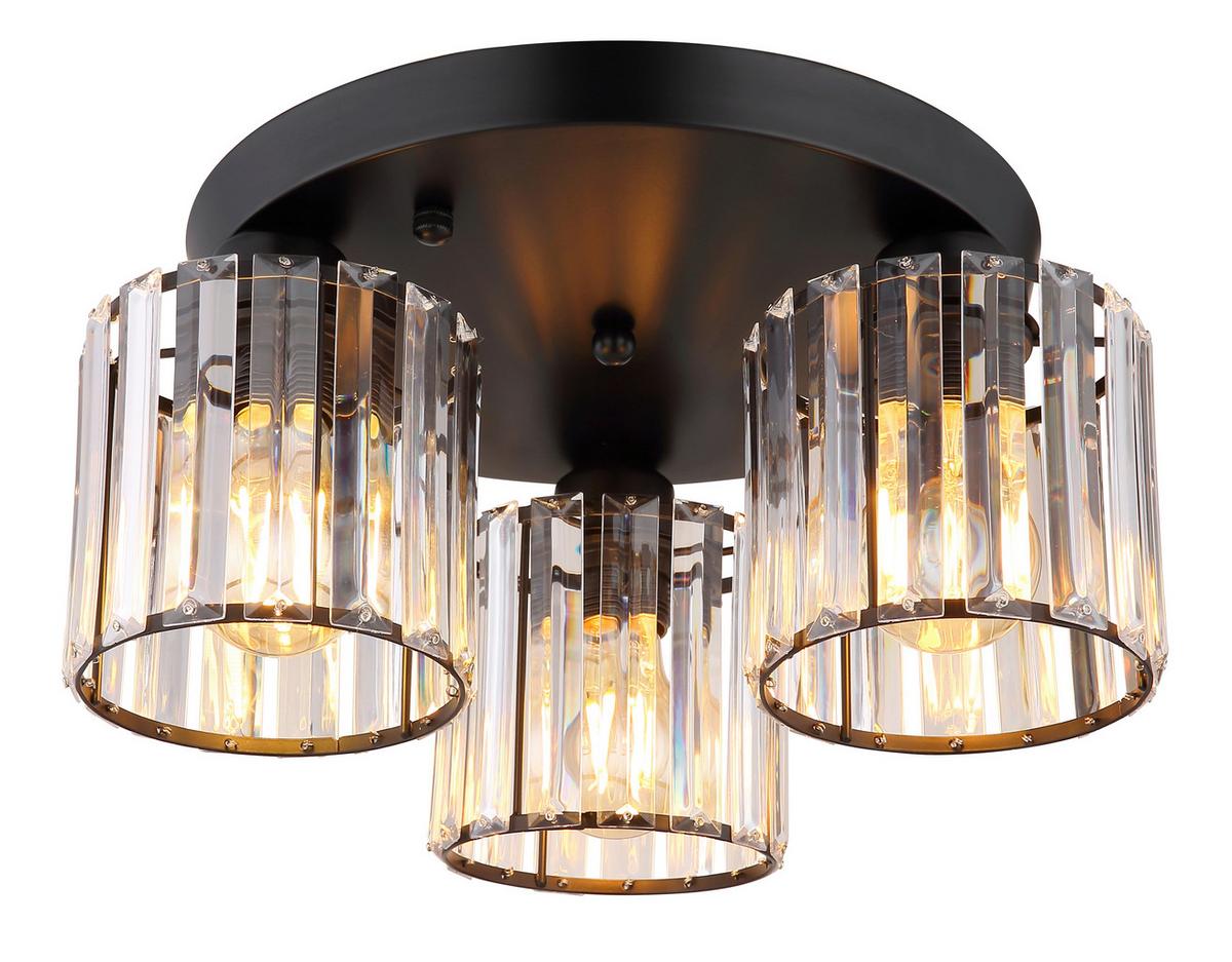 Deckenleuchte Jordana Klar max. 60 Watt - Klar, Design, Kunststoff/Metall (35/18cm) - Globo