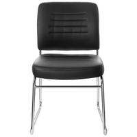 Besucherstuhl Tonso Chromfarben/Schwarz - Chromfarben/Schwarz, MODERN, Textil/Metall (47/85/51cm) - MID.YOU