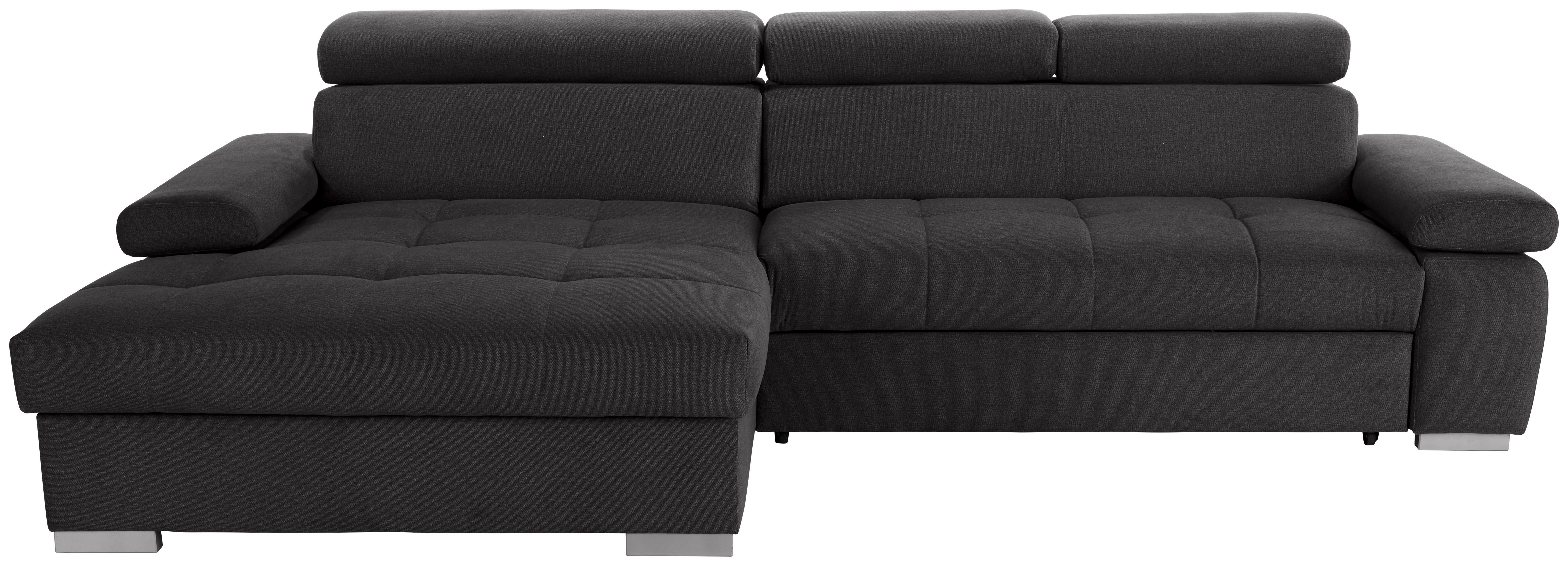 Kutna Garnitura Perry - boje grafita/srebrne boje, Design, tekstil/drvo (183/292cm) - Modern Living