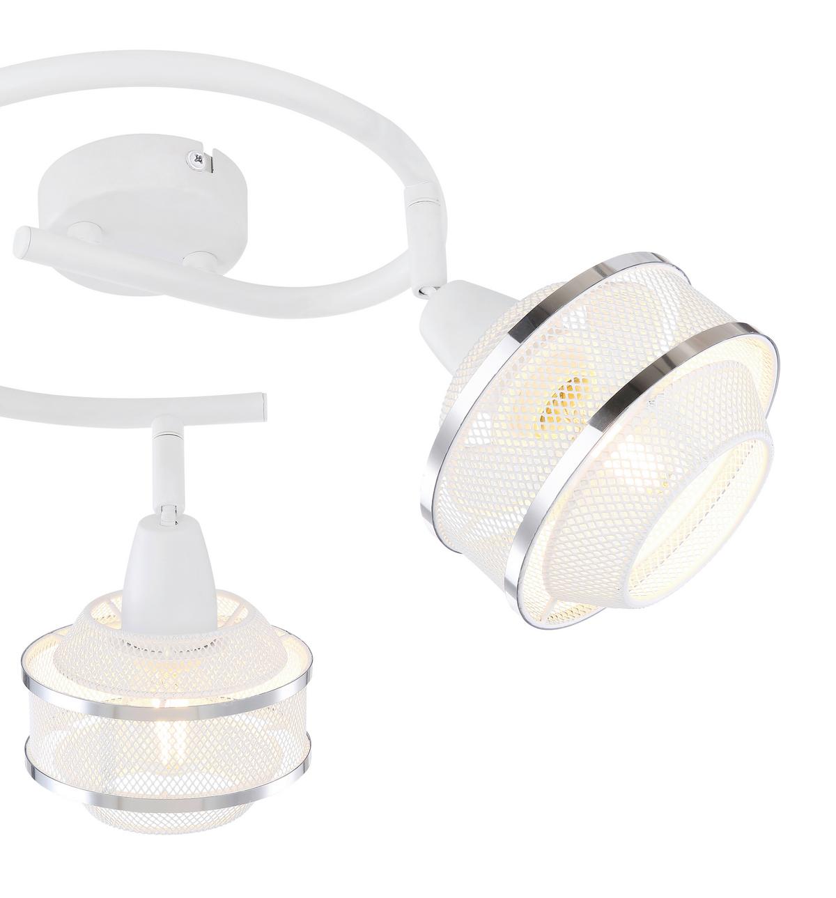 Strahler 54026-3 in Weiß max. 40 Watt - Chromfarben/Weiß, Basics, Metall (25/21,5cm) - Globo