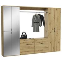 Garderobe Projekt X ca. 243x193 cm Artisan Eiche - KONVENTIONELL, Glas/Holzwerkstoff (243/193/34cm) - MID.YOU