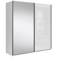 Ormar S Kliznim Vratima Tetrix - bijela visoki sjaj/prozirno, Moderno, staklo/drvni materijal (183/195,5/60cm) - Modern Living