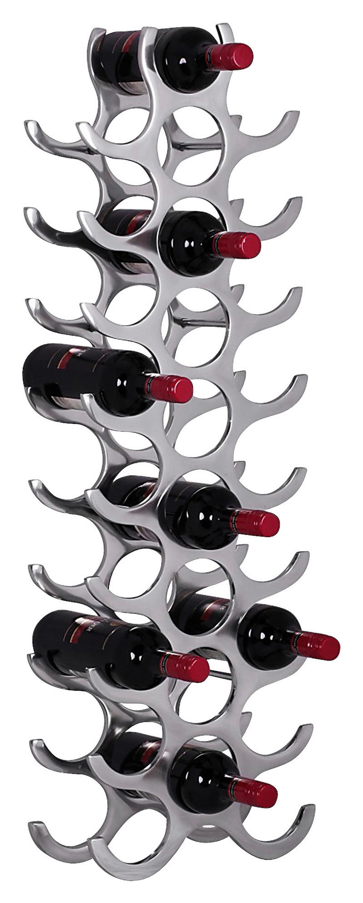 Stojalo Za Vino Wl1.253 - barve aluminija, Moderno, kovina (31/98/14cm) - MID.YOU