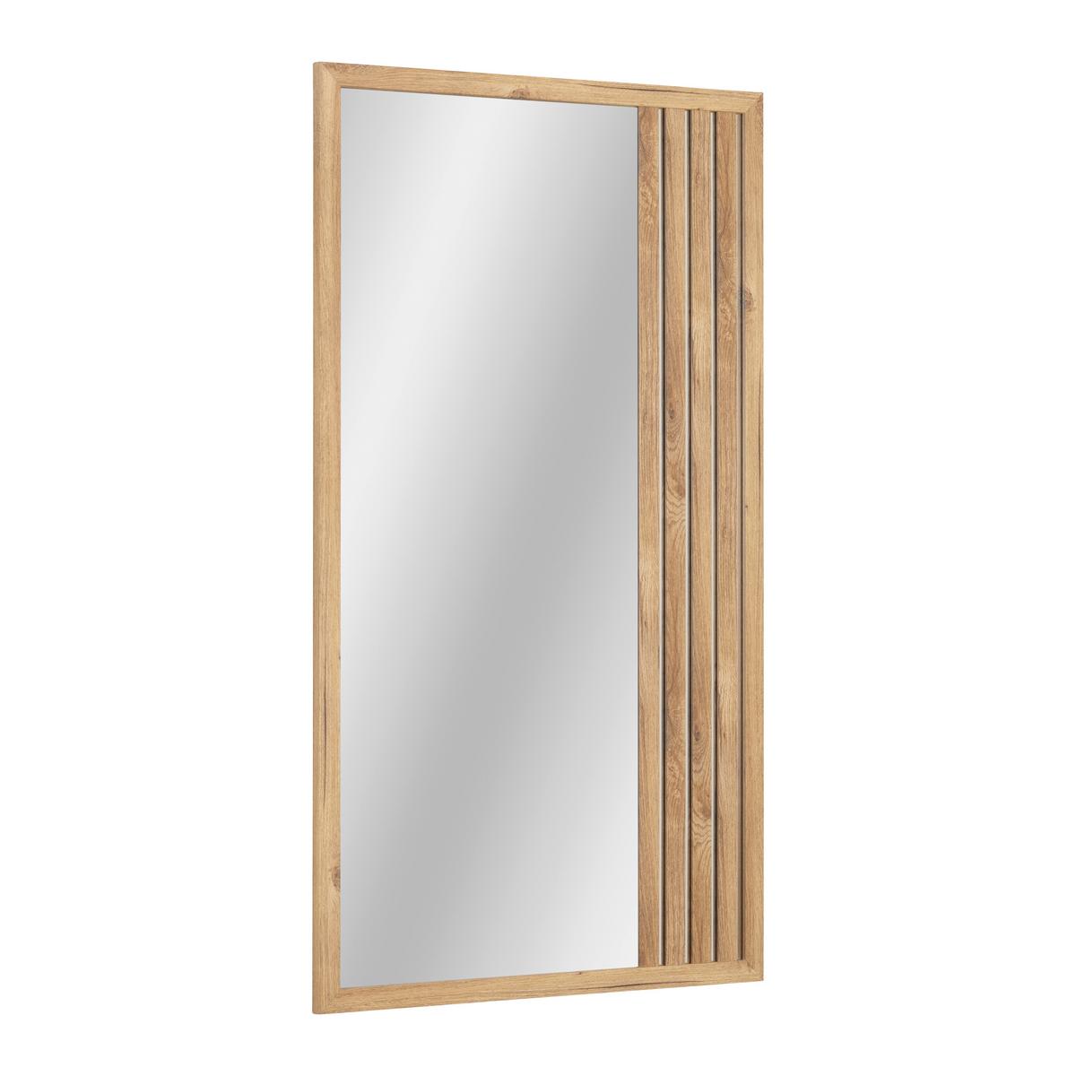 Stensko Ogledalo Arko Stripes Ii - barve hrasta, Moderno, umetna masa/steklo (100/56/1,63cm) - Mömax