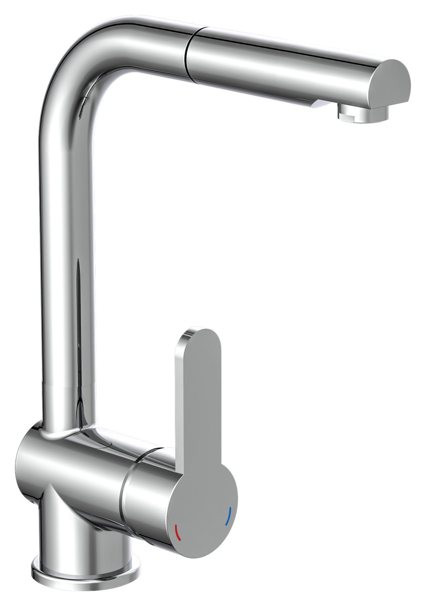 ARMATURA KUCHENNA XR-860 - kolor chromowy, Basics, metal (5,5/30/24cm) - Xora