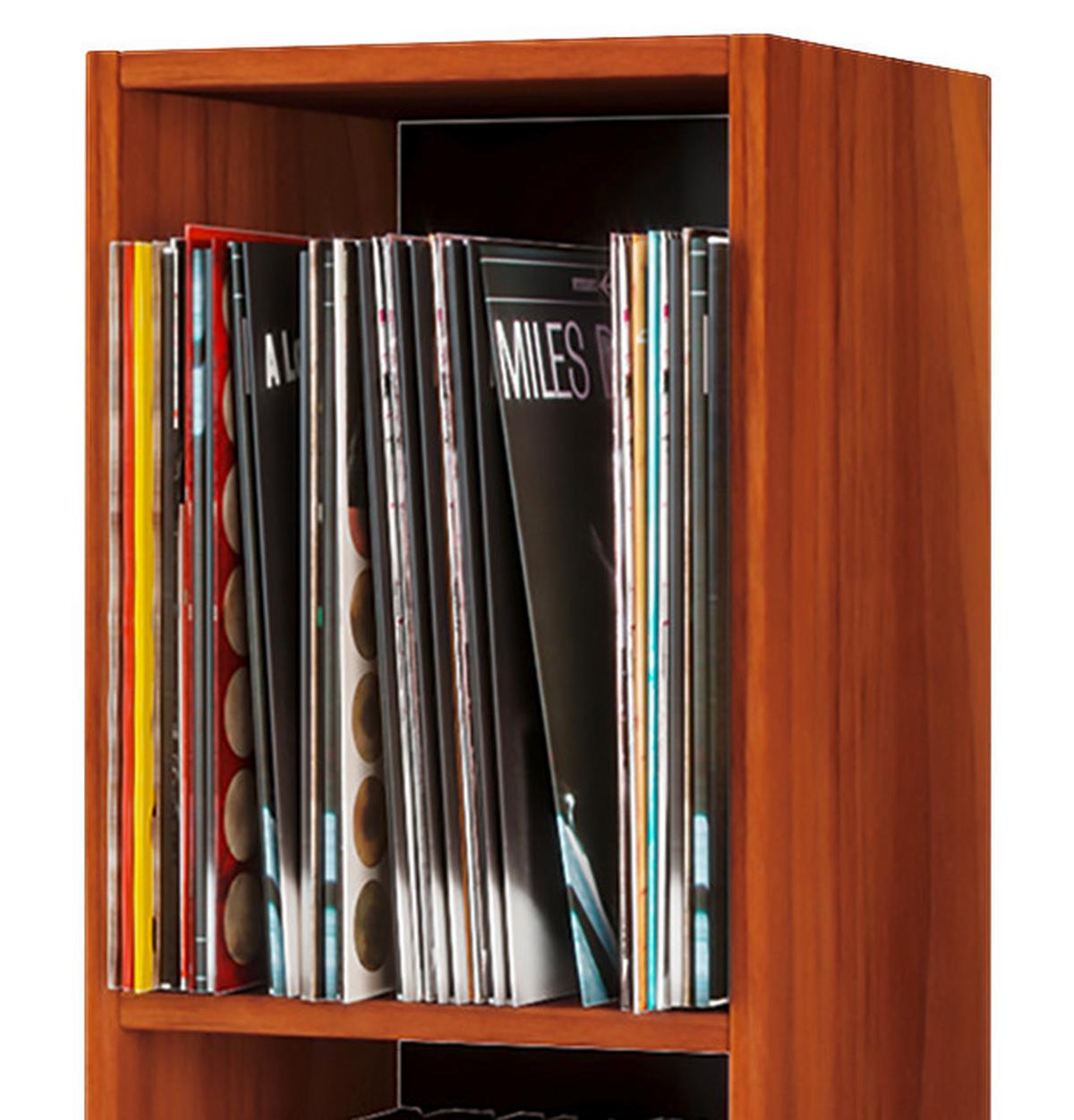 Schallplattenregal Platto in Nussbaumfarbe, B: 34 cm - Nussbaumfarben, KONVENTIONELL, Holzwerkstoff (34/115/29cm) - MID.YOU
