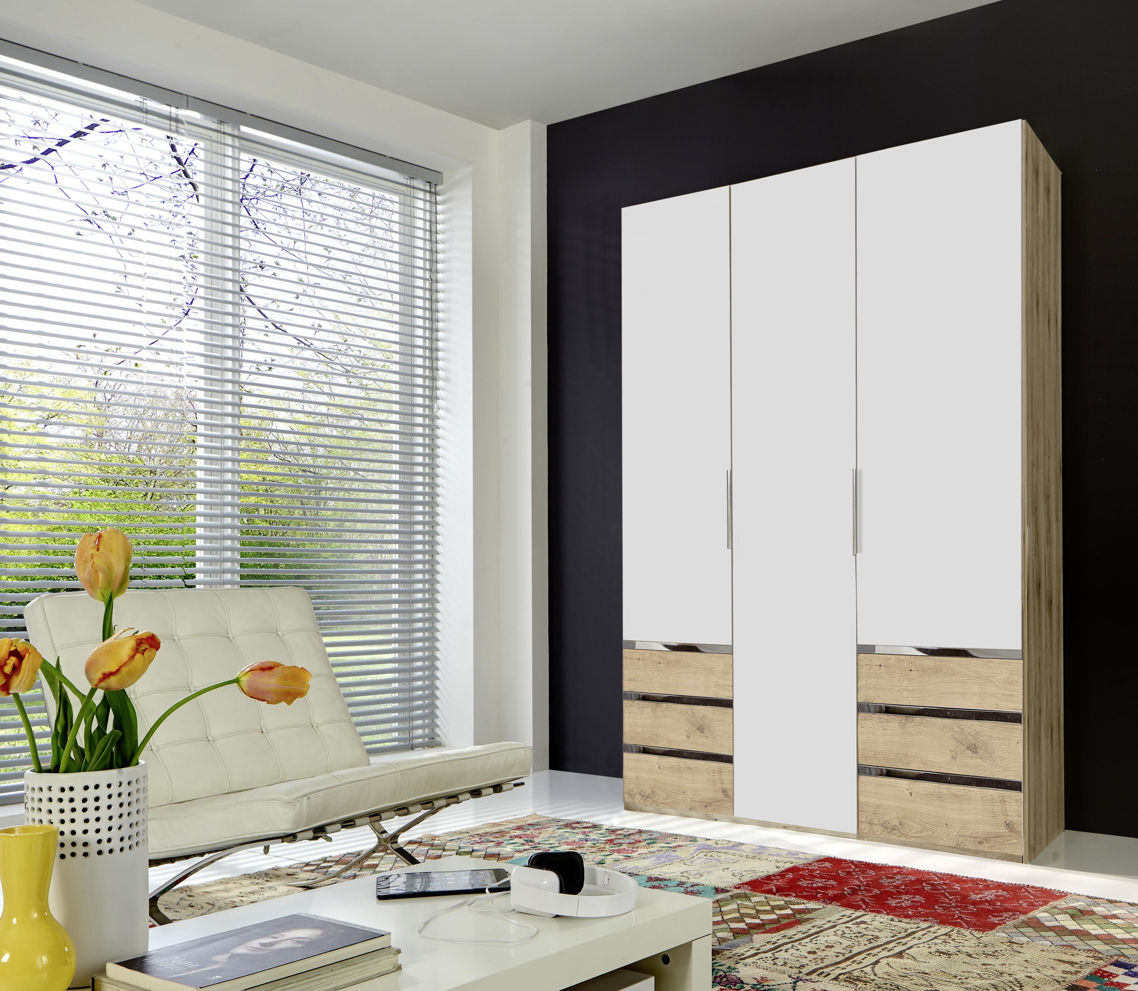 Ormar S Klasičnim Vratima Level 36a - bijela/boje hrasta, Moderno, drvni materijal/metal (150/216/58cm) - Modern Living