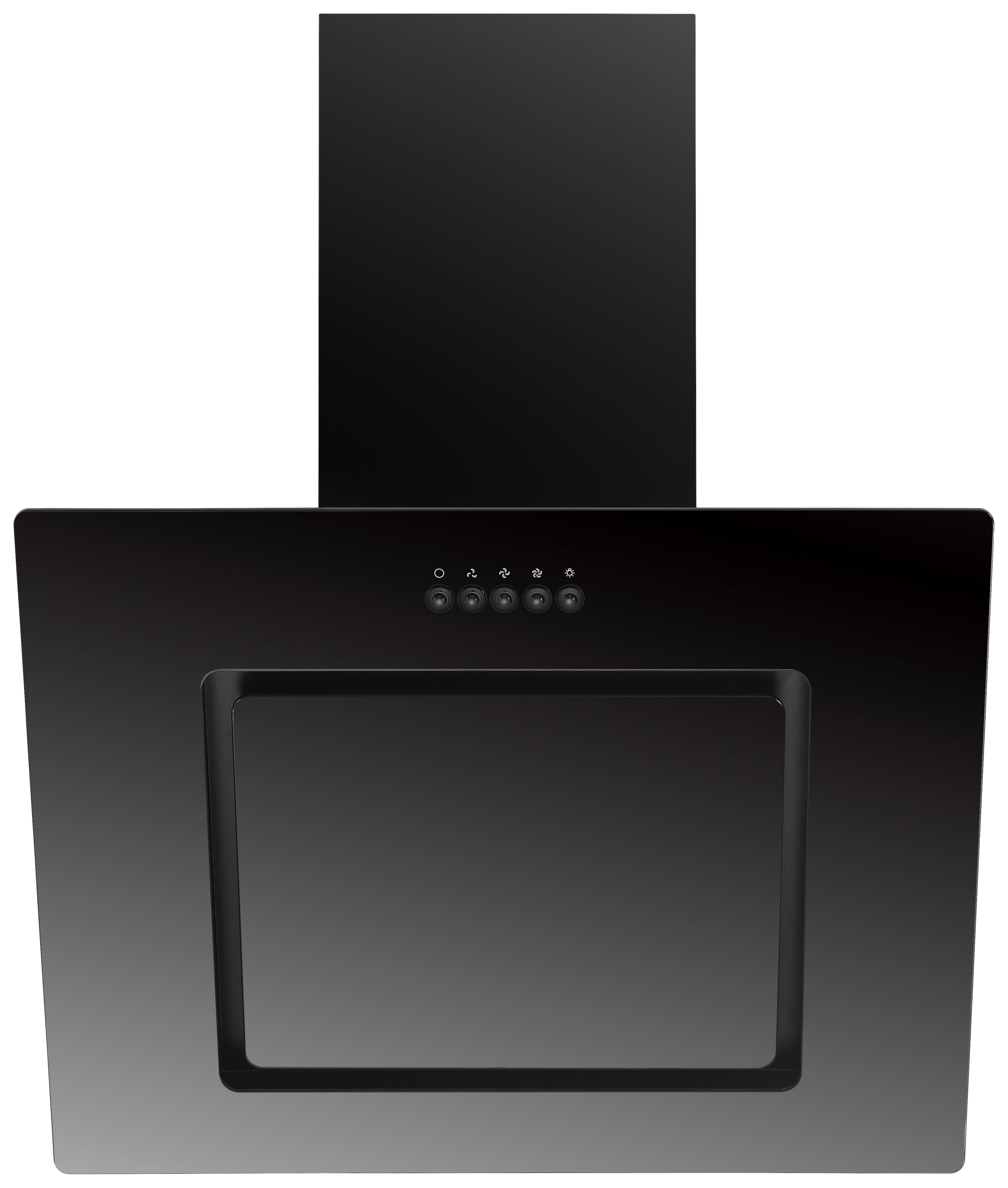 Kuhinjska Napa Svea, 60cm - črna, Trend, kovina/steklo (60/73,9-111,9/34cm) - Respekta