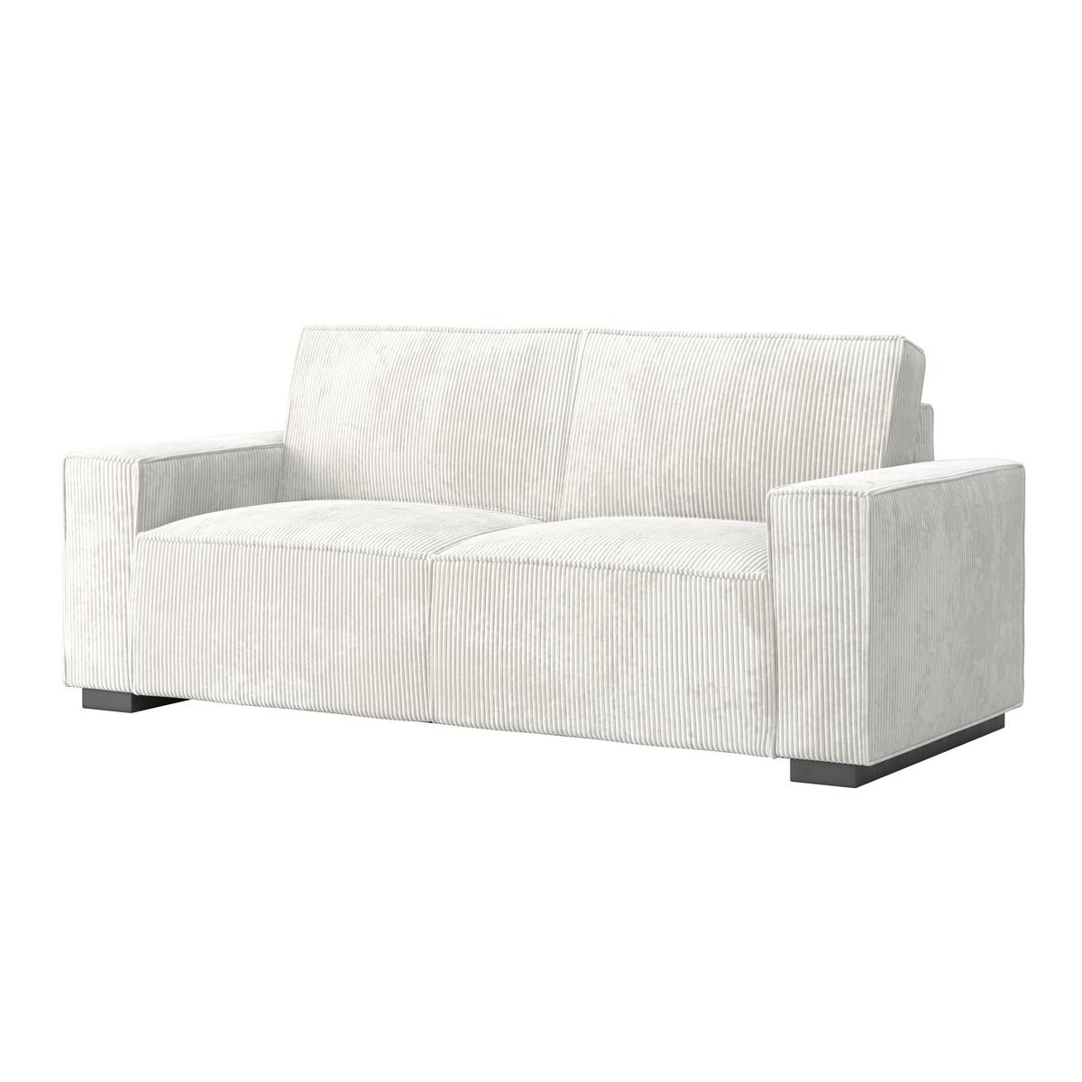 Zofa Liam, Bela - črna/bela, Moderno, umetna masa/tekstil (210/84/90cm) - Bessagi Home