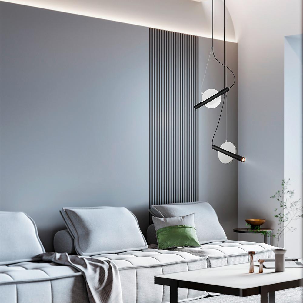 Pendelleuchte Enigma Weiß max. 5 Watt - Weiß, Trend, Metall (30/6/220cm) - MAYTONI