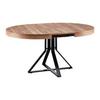 UTDRAGBART BORD LOUNA - svart/ekfärgad, Modern, metall (120-160/120/76cm) - Bessagi Home