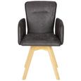 Armlehnstuhl in Wildeiche - Eichefarben/Anthrazit, MODERN, Holz/Textil (57/91/59cm) - Premium Living Armlehnstuhl in Wildeiche - Eichefarben/Anthrazit, MODERN, Holz/Textil (57/91/59cm) - Premium Living