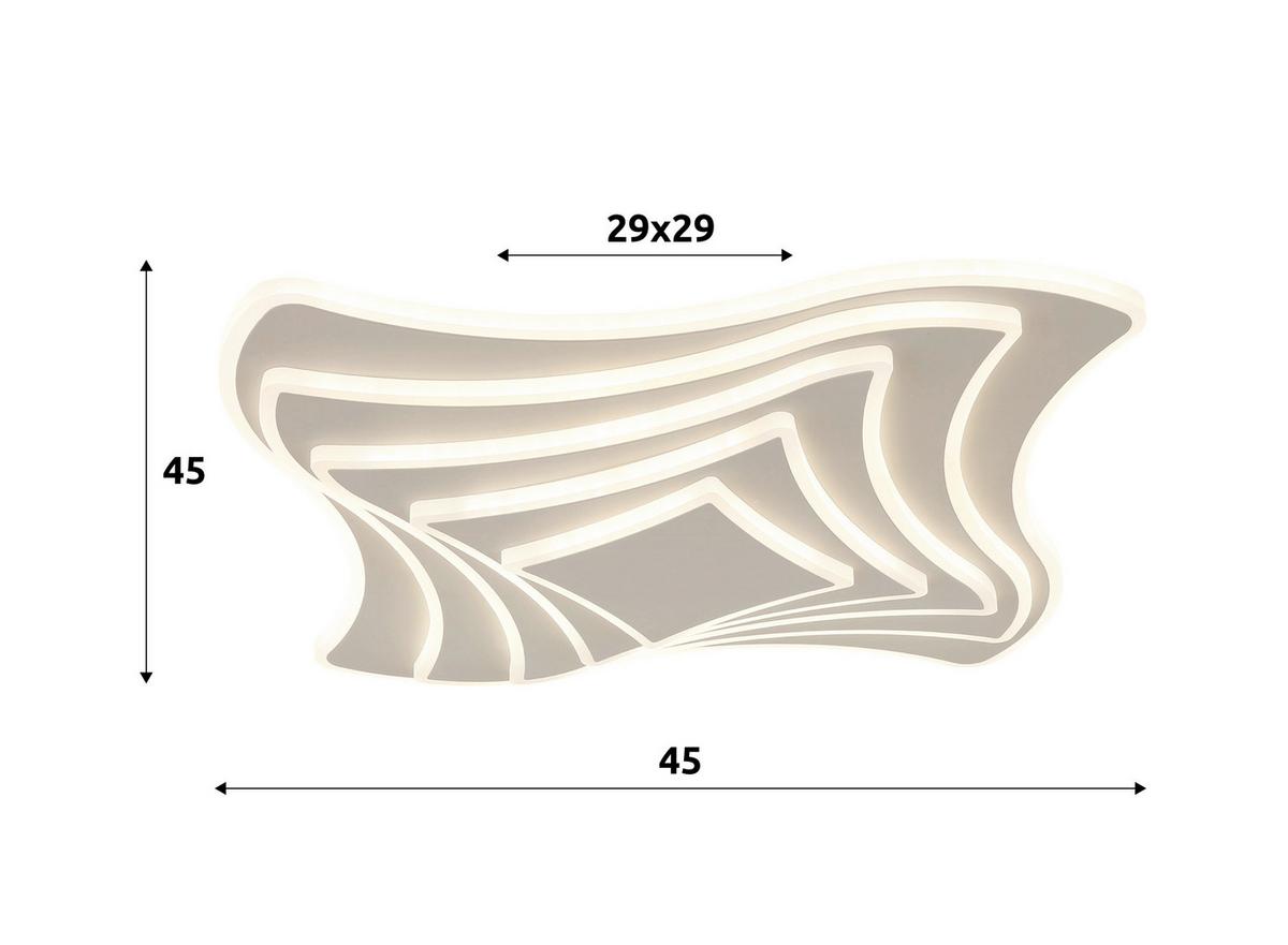 Led Svjetiljka Stropna Octavio 41786-42 - boje pijeska/opalna, Moderno, metal/plastika (45/45/7cm)