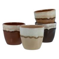 Set Skodelic Squeezy Mocha, 4-Delni - krem barve/umazano rjava, Basics, keramika (10/9cm) - Creatable