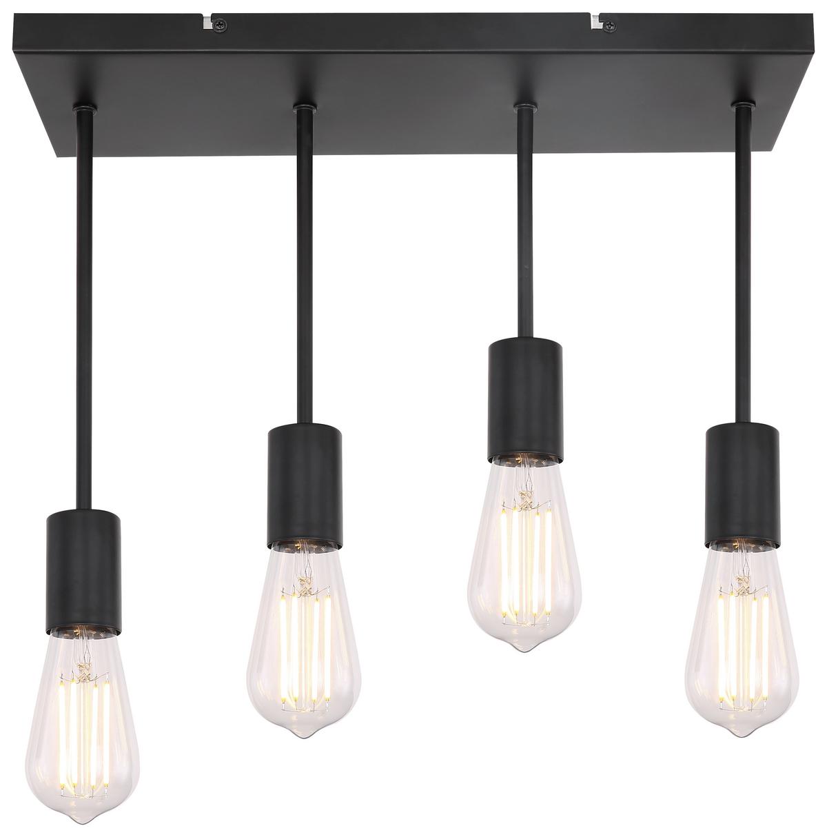 Stropna Svetilka Martha - črna, Basics, kovina (45/15/34cm) - Globo