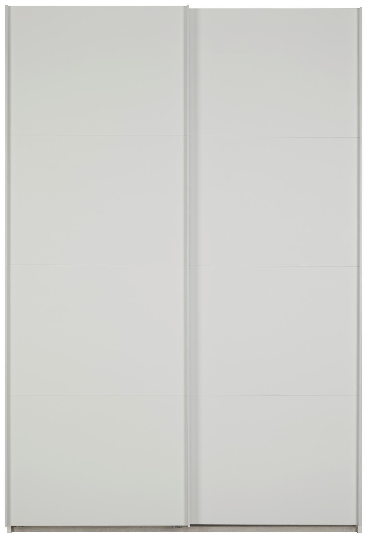 Schwebetürenschrank in Weiss - Weiss, Modern, Holzwerkstoff/Metall (150/222/60cm) - Mömax