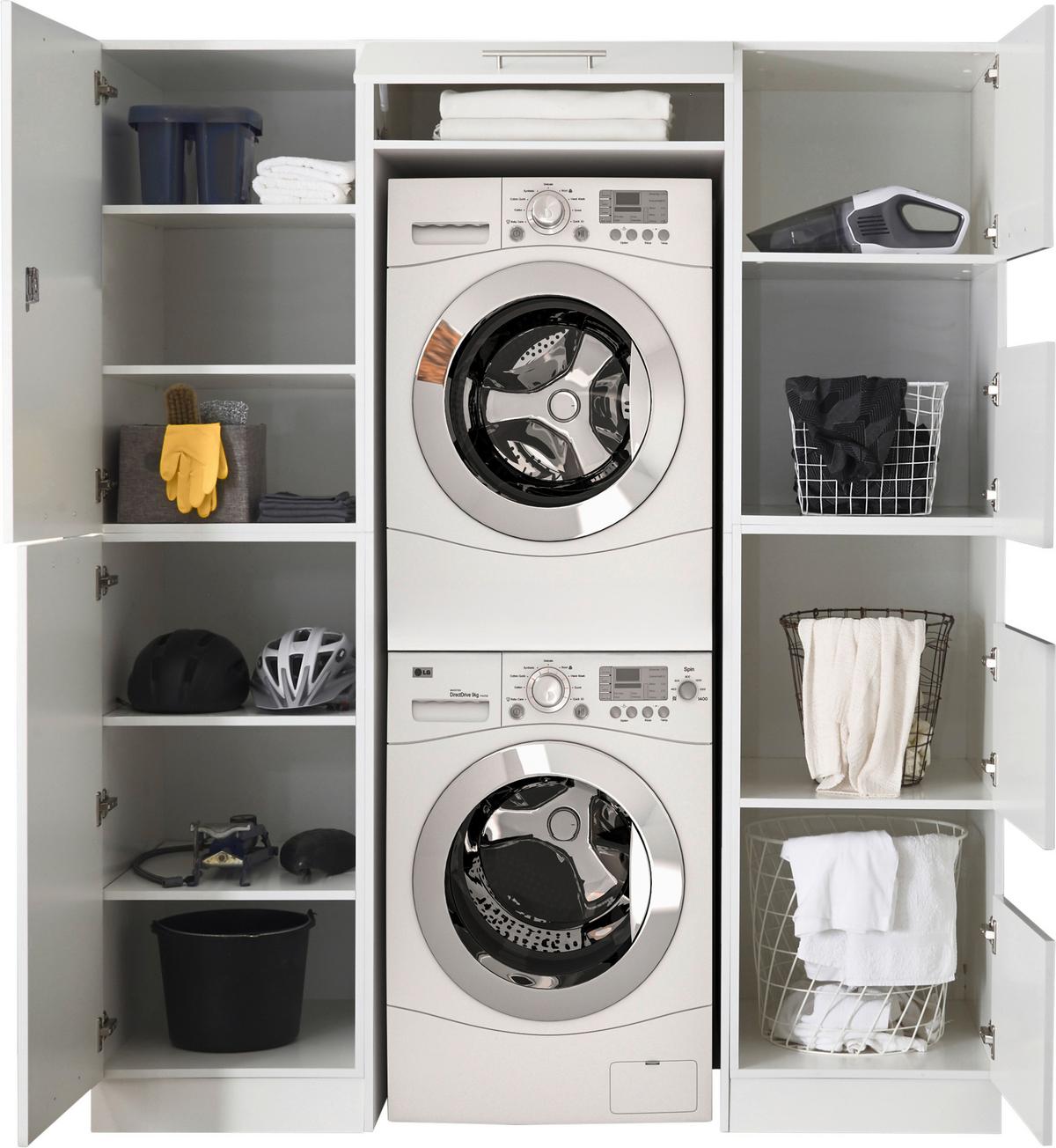 Hauswirtschaftsraum Clara Weiß B: ca. 167,4 cm - Weiß, KONVENTIONELL, Holzwerkstoff (167,4/200/67,6cm) - Respekta