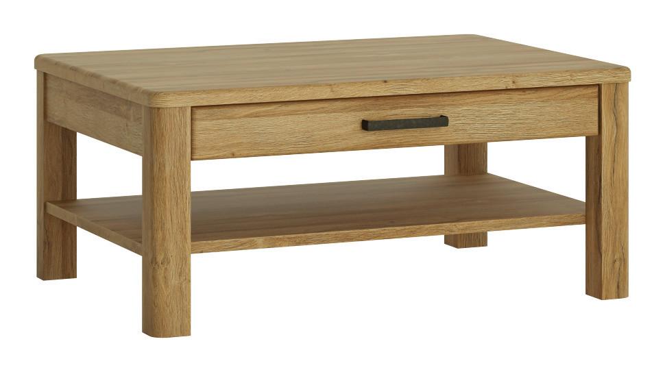 Măsuță de cafea CORTINA - culoare lemn stejar, Modern, material pe bază de lemn (100/45,6/75cm) - Modern Living