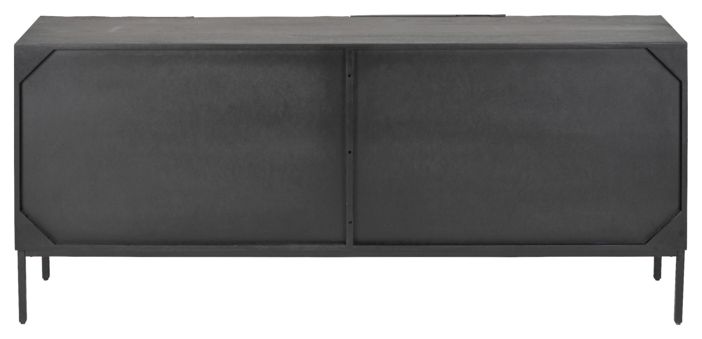 Sideboard Black Rose Schwarz - Schwarz, Trend, Holz/Metall (175/76/40cm) - P & B