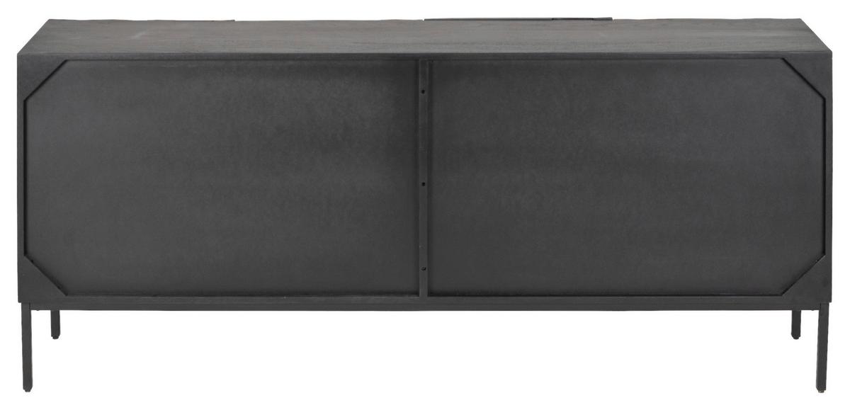 Sideboard Black Rose Schwarz - Schwarz, Trend, Holz/Metall (175/76/40cm) - P & B
