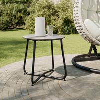 Gartenbeistelltisch Pine Grau/Schwarz - Schwarz/Grau, MODERN, Kunststoff/Metall (50/49,5/50cm) - Bessagi Garden