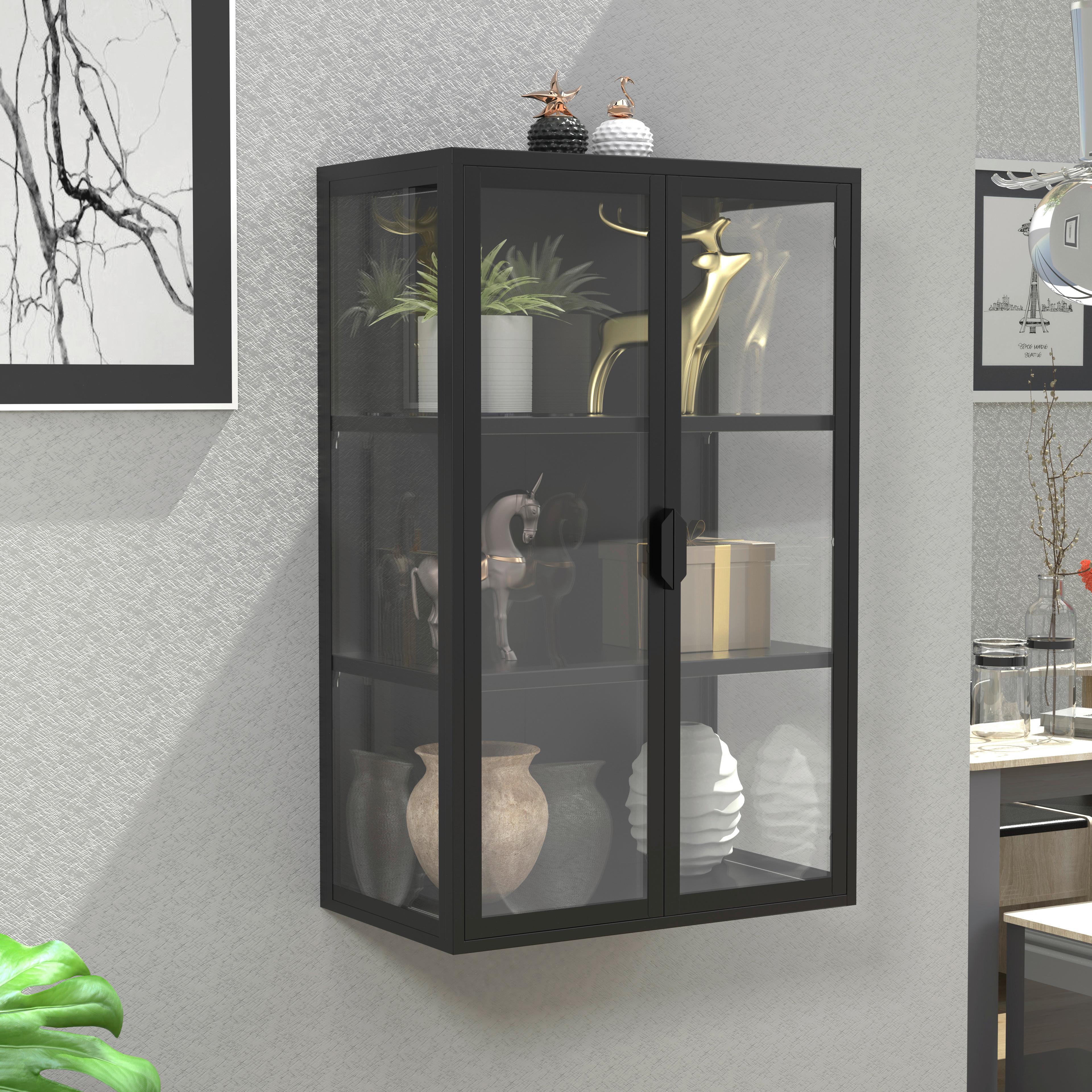 BADEZIMMER 3-TLG. WASCHPLATZ "BITILA 80" - Weiss/Schwarz, Modern, Glas/Keramik (80cm) - MID.YOU