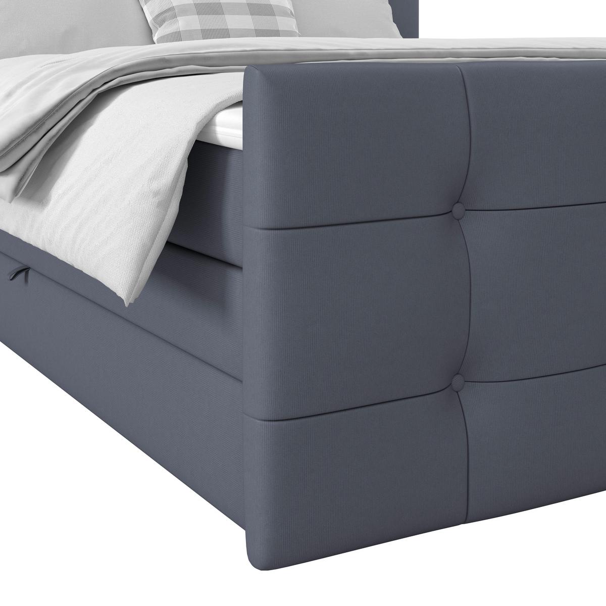 PAT BOXSPRING JOSIE C - gri albastru, Modern, plastic/lemn (180/200cm)