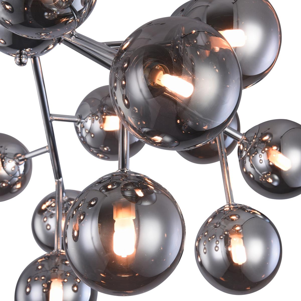 DECKENLEUCHTE DALLAS - Chromfarben/Grau, Trend, Glas/Metall (75/25cm) - MAYTONI
