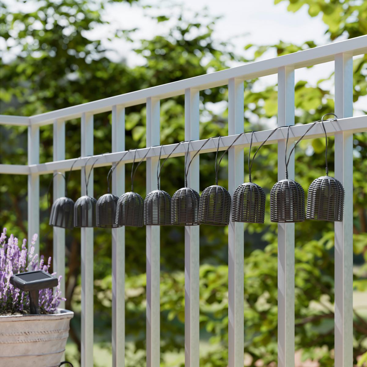 Solarleuchte Spot Schwarz Kunststoff - Schwarz, MODERN, Kunststoff (420/5,5/6,8cm) - Bessagi Garden