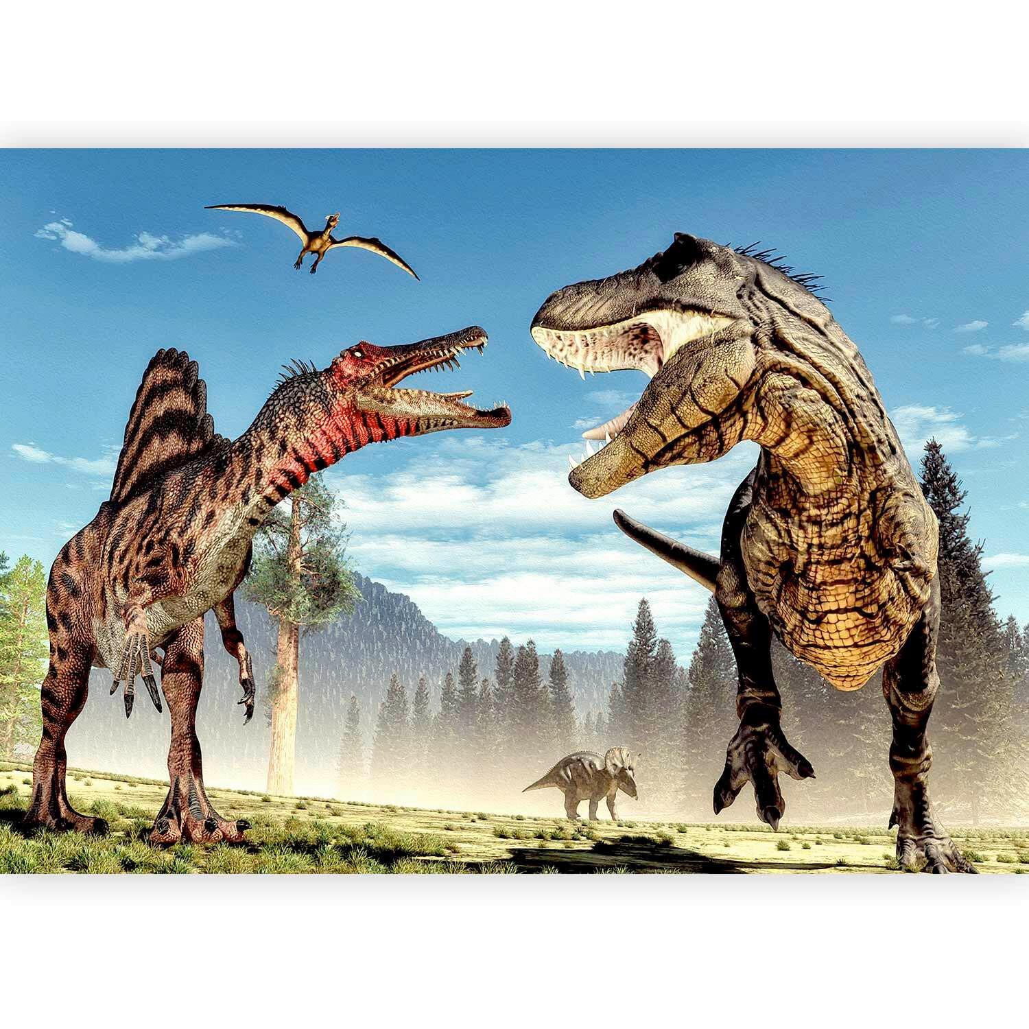 Fotótapéta Fighting Dinosaurs - többszínű, Lifestyle, textil (350/245cm) - artgeist