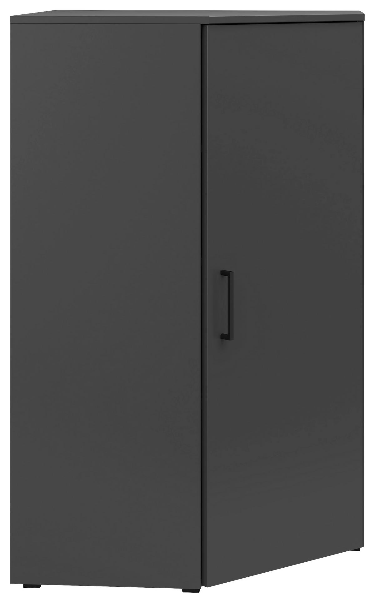 Eckkommode Multistauraum Graphitfarben - Anthrazit/Graphitfarben, Modern, Holzwerkstoff/Kunststoff (71,5/115/71,5cm) - Premium Living