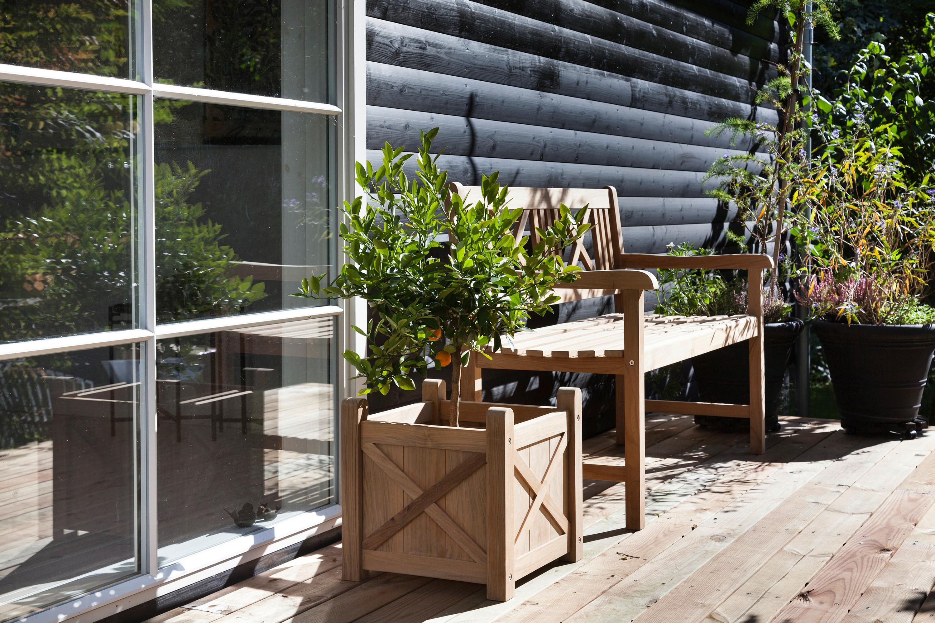 Gartenbank Holz Rosenborg Teak 2er-Sitzer - Naturfarben/Teakfarben, Natur, Holz (58/89/120cm) - Gardenson