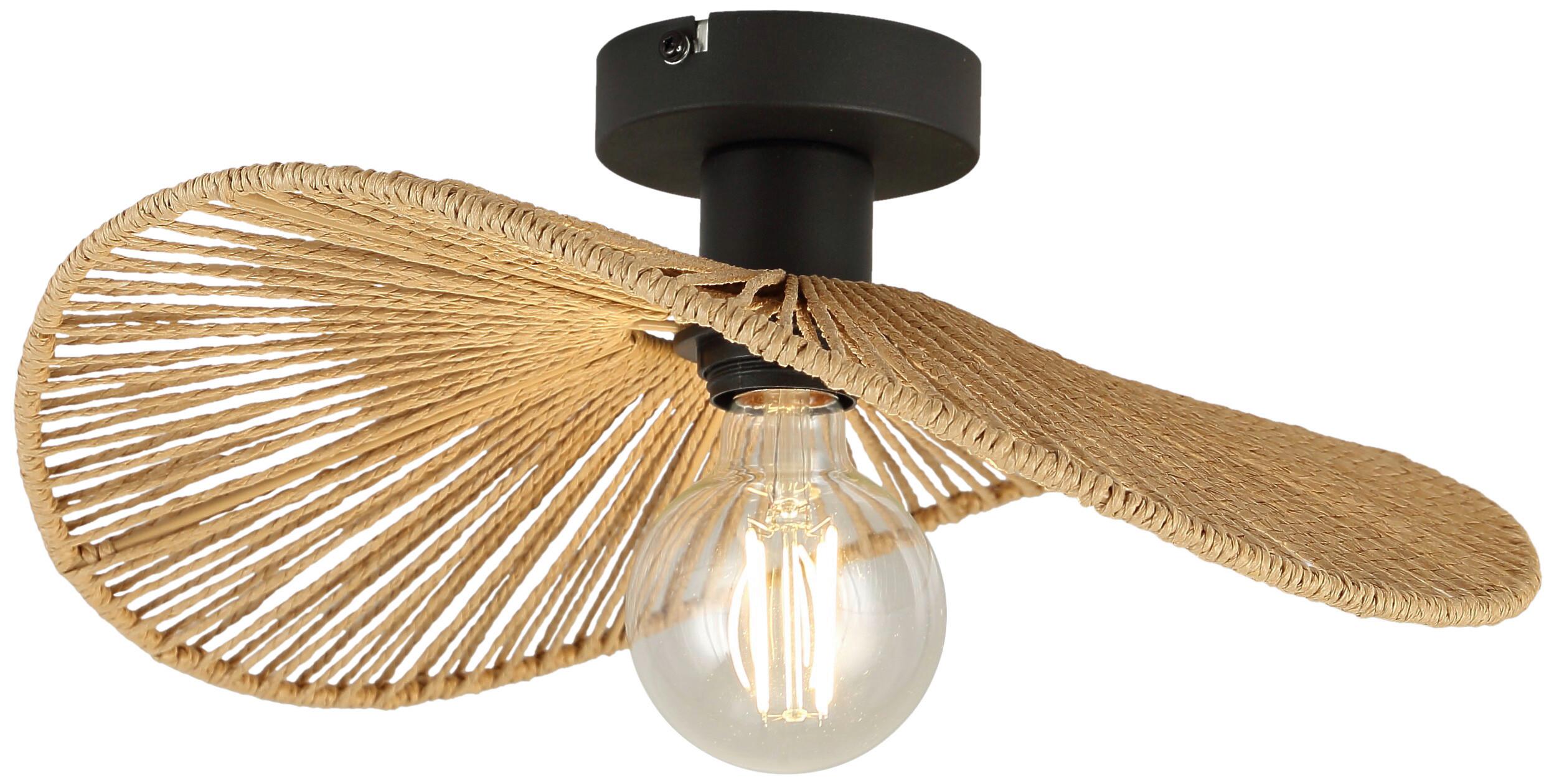 TAKLAMPA BLI - svart, Modern, metall/papper (38/38/15cm) - Mömax