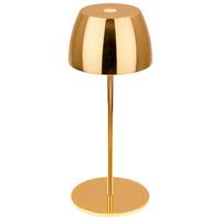 Akku-Tischleuchte Serina Mini Goldfarben max. 2,5 Watt - Goldfarben/Schwarzchrom, MODERN, Kunststoff (8/20cm) - Briloner