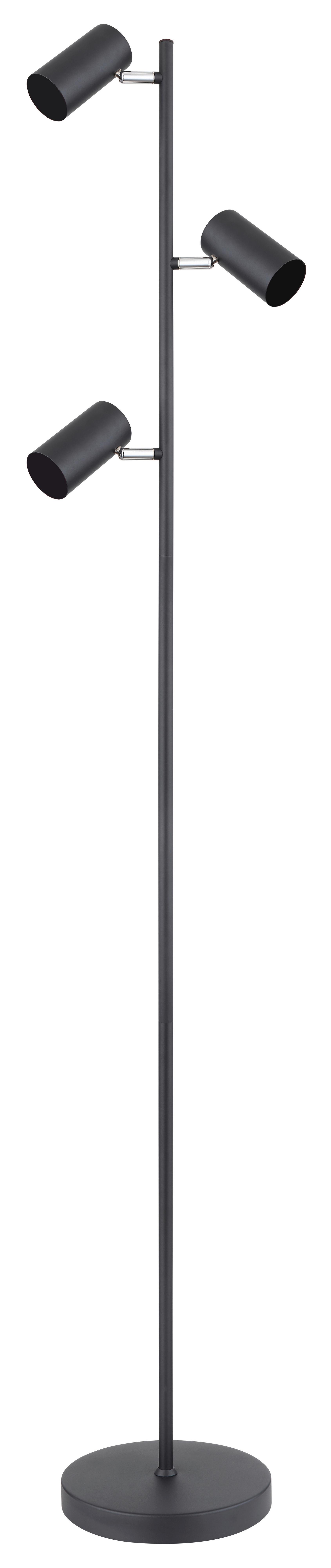 Stehleuchte Witmo in Schwarz max. 5 Watt - Schwarz, Modern, Metall (23/154cm) - Mömax