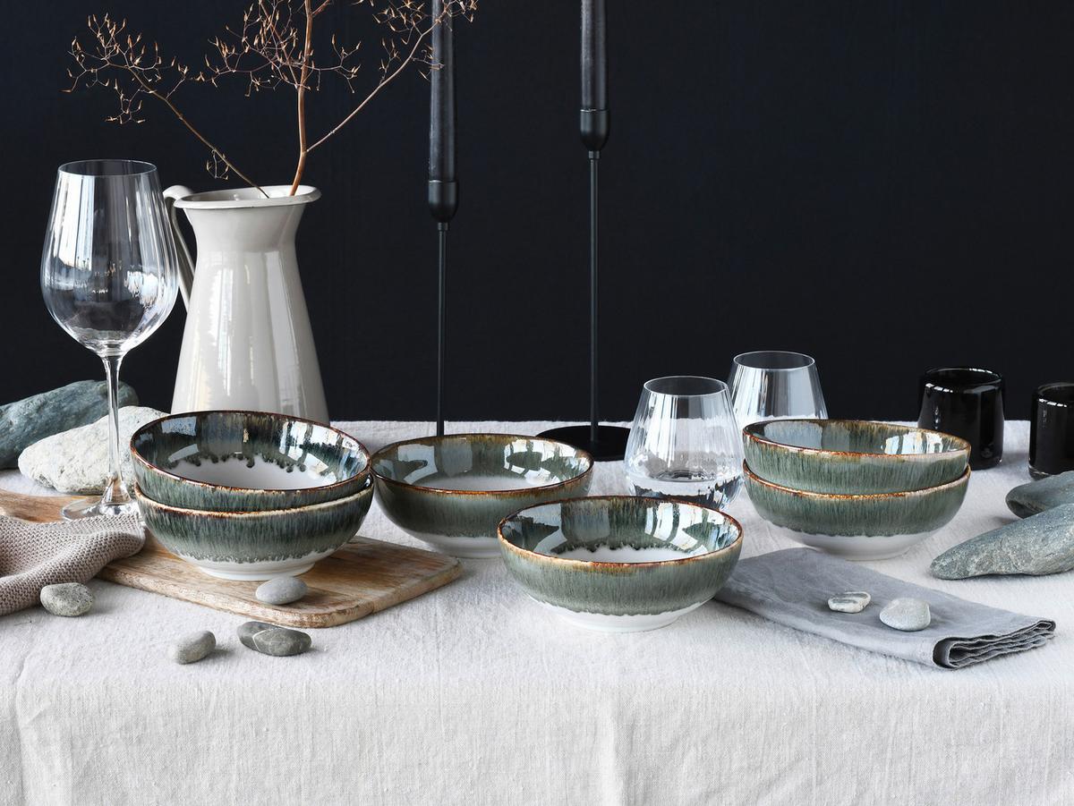 Set Posod Cascade Stein, 6-Delni - siva/bela, Design, keramika (16,5cm) - Creatable