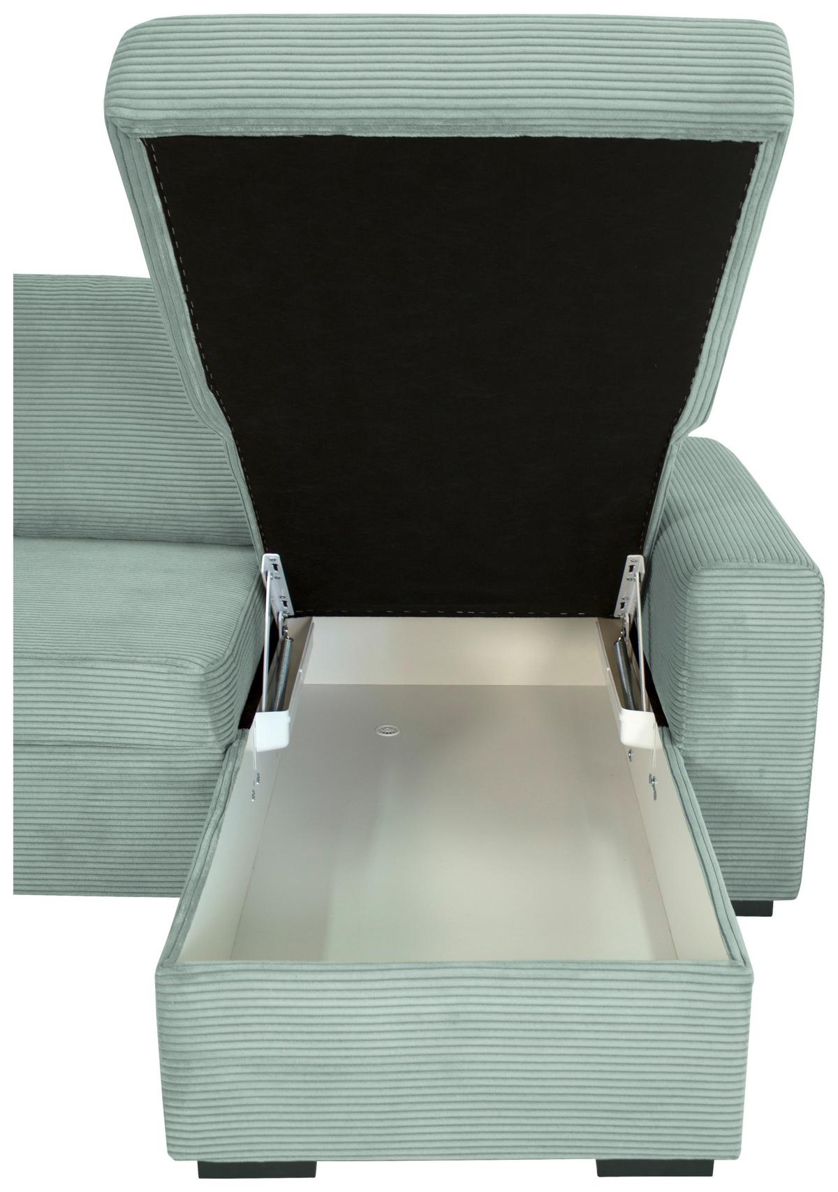 Sedežna Garnitura Tara, Zelena, Ležišče In Predal - Moderno, tekstil (245/158cm) - Mömax