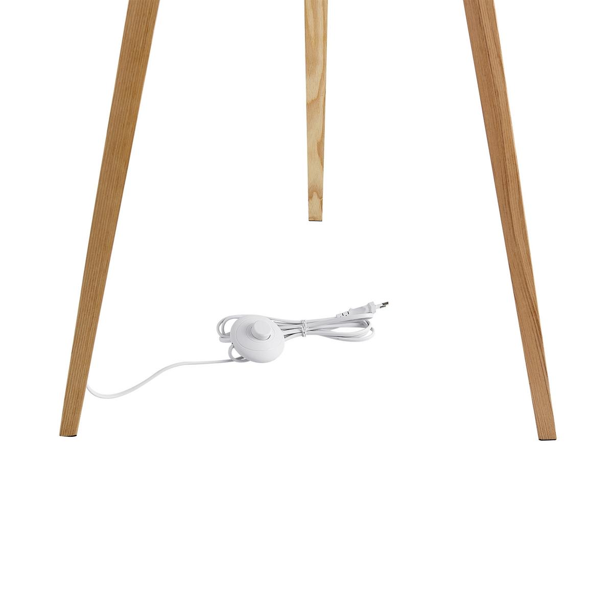 LAMPA STOJĄCA COLCHESTER *SBN* - kolor naturalny/biały, Konventionell, metal/tkanina (45/148cm) - Novel