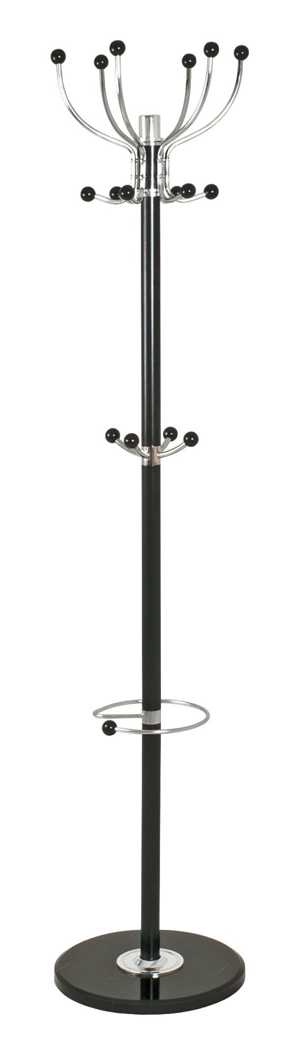 Kleiderständer Mecki aus Metall in Schwarz - Schwarz, Konventionell, Stein/Metall (38/176cm) - Mömax