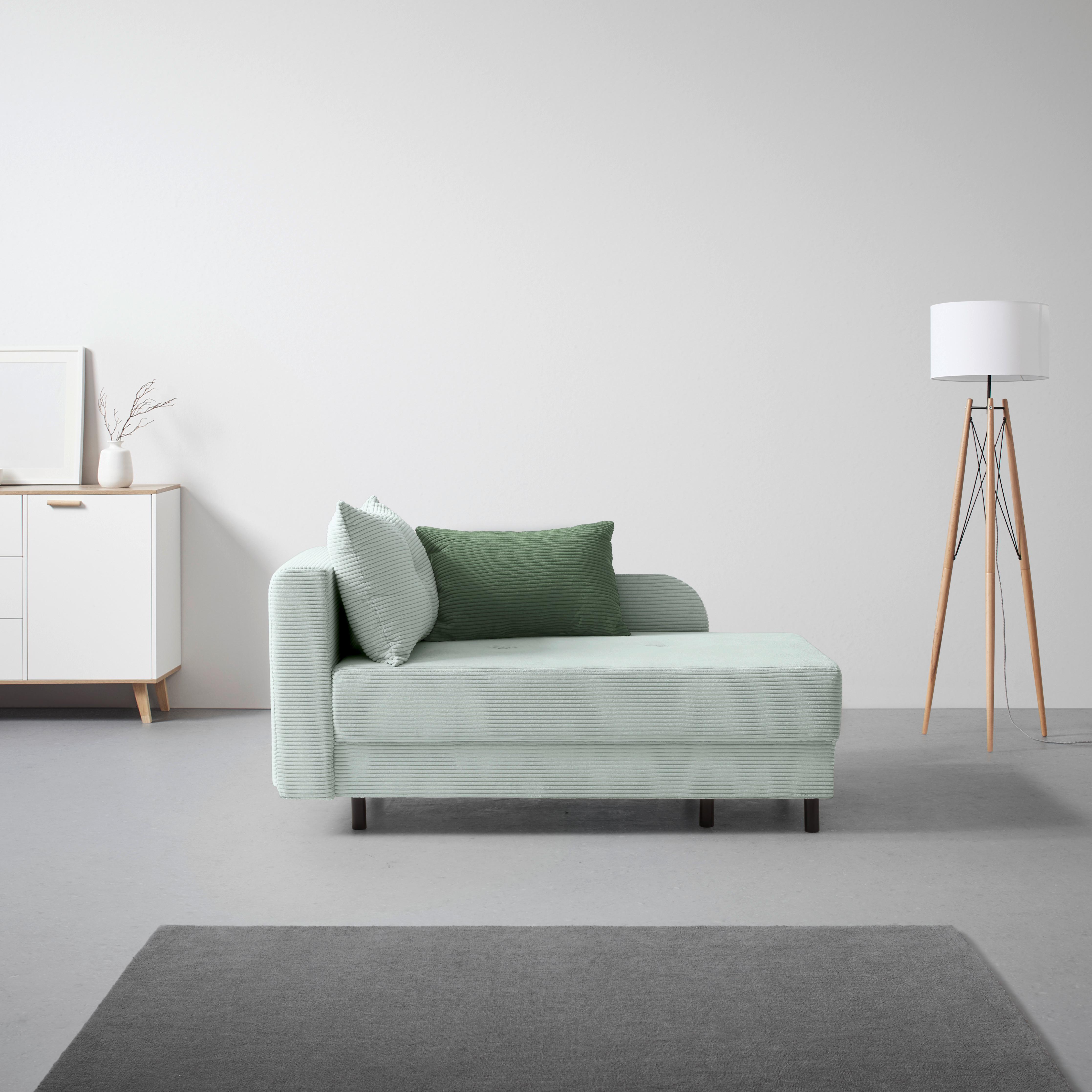 Liege Nova Grau - Schwarz/Grau, MODERN, Holz/Textil (85/62/145cm) - Mömax