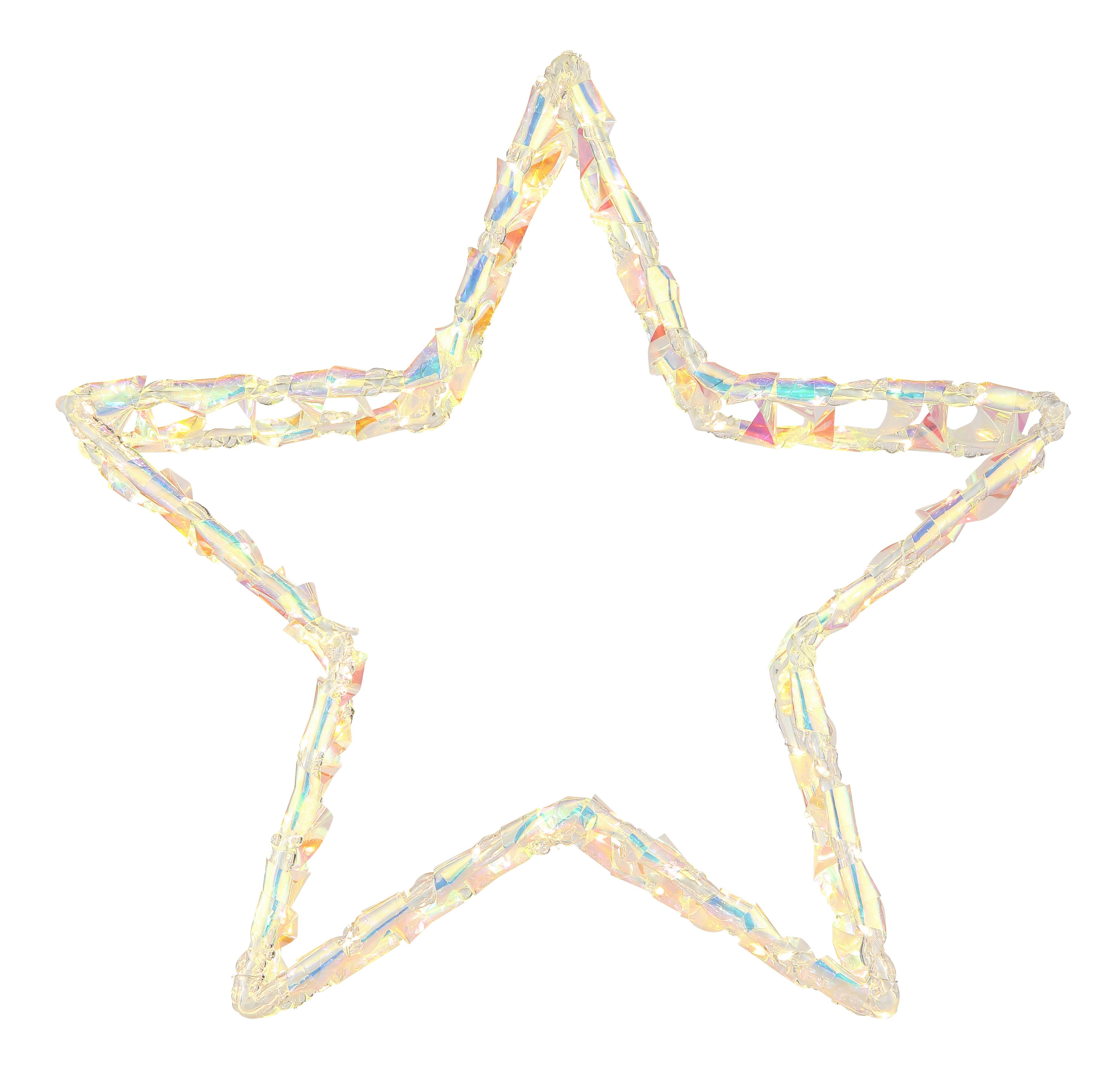 Dekorativna Led Svjetiljka Zvijezda - bijela/prozirno, Basics, metal/plastika (37/7/39cm) - Globo