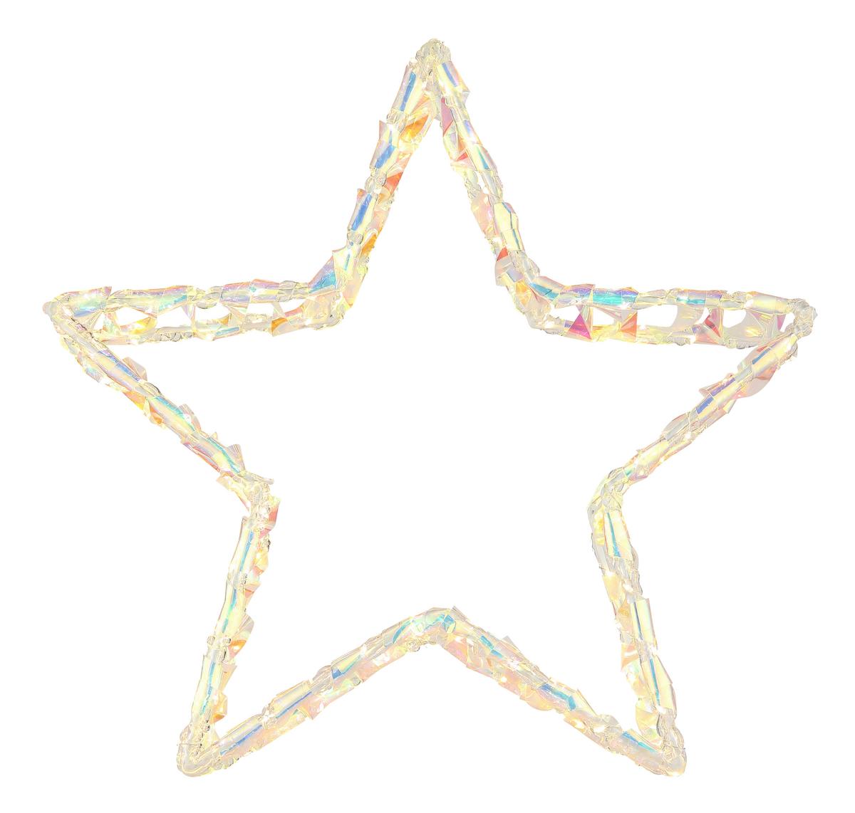 Dekorativna Led Svjetiljka Zvijezda - bijela/prozirno, Basics, metal/plastika (37/7/39cm) - Globo